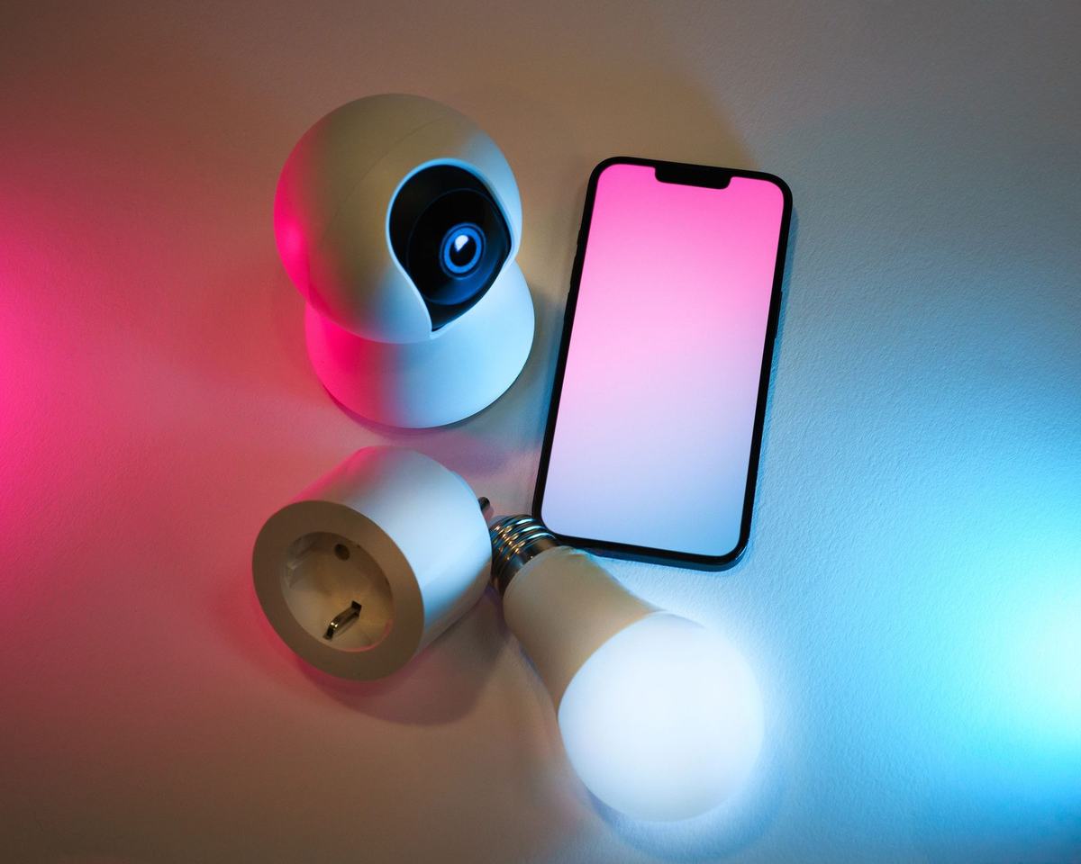 Smart home devices controlled from a phone app